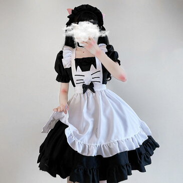 ハロウィン コスプレ メイド服 レディース メイド 仮装 衣装 女性 可愛い ハロウィンコスプレ レディース 大人 ハロウィン仮装 コスプレ衣装 正統派メイド ゴスロリ ゴシック ロリータ エプロンドレス ハロウィン衣装 ブラック