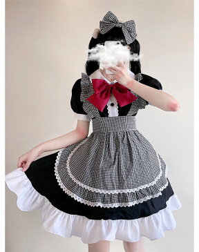 ハロウィン コスプレ メイド服 レディース メイド 仮装 衣装 女性 可愛い ハロウィンコスプレ ワンピース レディース 大人 ハロウィン仮装 コスプレ衣装 正統派メイド ゴスロリ ゴシック ロリータ エプロンドレス ハロウィン衣装 ブラック