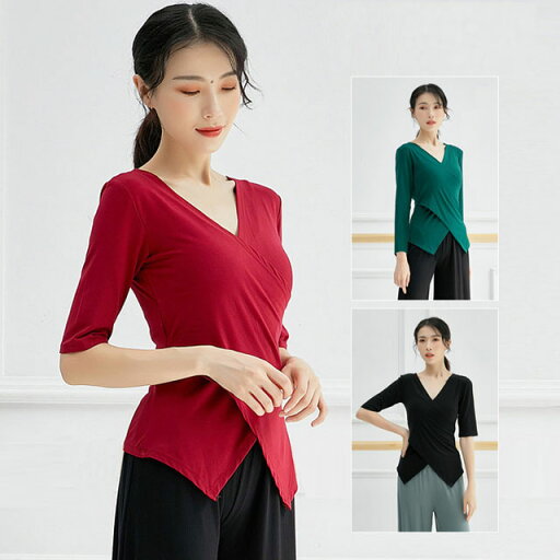 ダンス トップス ヨガ トップス 長袖 半袖 レッスン着 レディース ダンス ウェア ストレッチ 大きいサイズ xxl 3xl 動きやすい伸縮生地 無地 Vネック 美シルエット ブラック ワインレッド グリーン ブルー ピンク イエロー ダンス トップス ヨガ トップス 長袖 半袖 レッスン着 レディース ダンス ウェア ストレッチ 大きいサイズ xxl 3xl 動きやすい伸縮生地 無地 Vネック 美シルエット ブラック ワインレッド グリーン ブルー ピンク イエロー