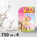 レノアハピネス 夢ふわタッチ さくらの香り 詰め替え 特大 750mL × 4個セット