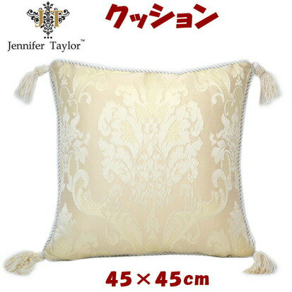 クッション Pillow 薔薇 JENNIFER TAYLOR Leone オフホワイト カバー取外可 背もたれ 枕 まくら 花柄 ローズ おしゃれ ヨーロッパ アンティーク風 クラシック 薔薇雑貨 ジェニファーテイラー インテリア 布製 ギフト包装無料 viv