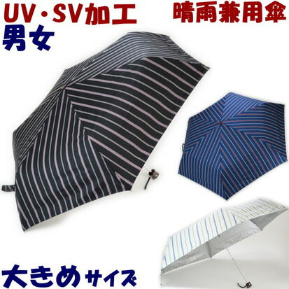 sale セール 男女兼用 マニッシュストライプ シルバー加工 uv加工 折りたたみ日傘 晴雨兼用 遮光 耐風 ブラック ネイビー ホワイト メンズ ユニセックス 折りたたみ傘 uvカット加工 男性 紳士 約100％ 折り畳み 遮熱 おしゃれ 涼しい ギフト包装無料