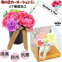 カーネーション 消臭アーティフィシャルフラワー Lサイズ 造花 CT触媒 薔薇アレンジフラワー ピンク 可愛い かわいい クリアギフトボックス付き ローズ 花 ...