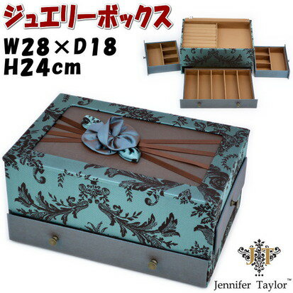 20％OFF セール ジュエリーボックス Carlisle ブルー 薔薇 JENNIFER TAYLORジェニファーテイラー 布製 ローズ おしゃれ 高級 ジュエリーケース 宝石箱 アクセサリーボックス アクセサリーケース 収納ボックス エレガント アンティーク風 クラシック