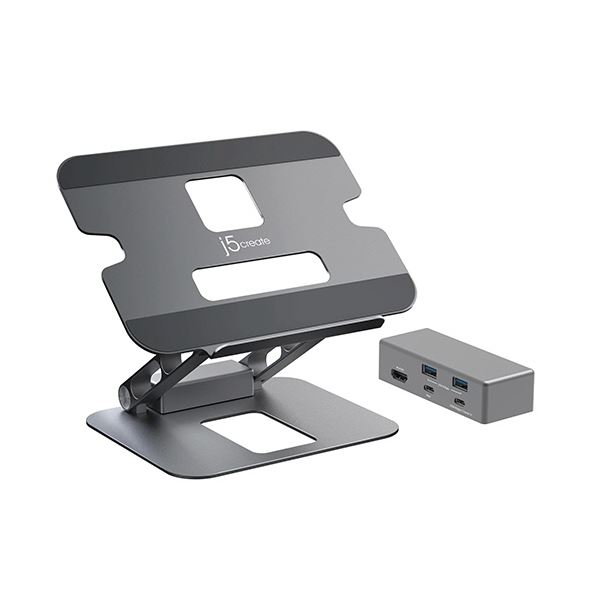 j5 Create マルチアングル 4Kドック ノートPCスタンド スペースグレー JTS327 1台[21]