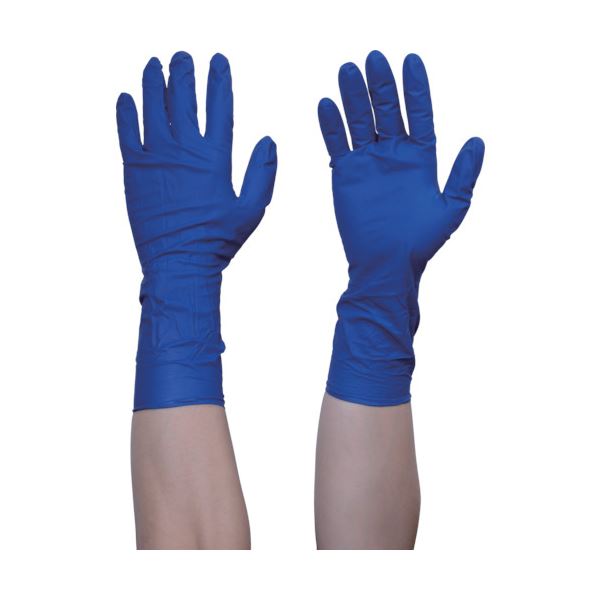 〔まとめ〕 TRUSCO使い捨て 天然ゴム手袋 TGプロテクト 0.20 粉無 青 M TGNL20BM 1箱 (50枚) 〔×3セット〕 使い捨て手袋[21]