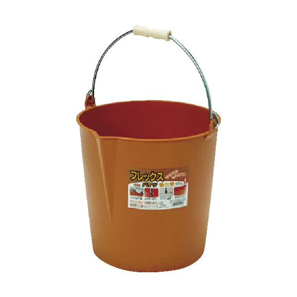 田中工業 フレックスバケツ 15L ブラウン FB-15BR 1個[21]