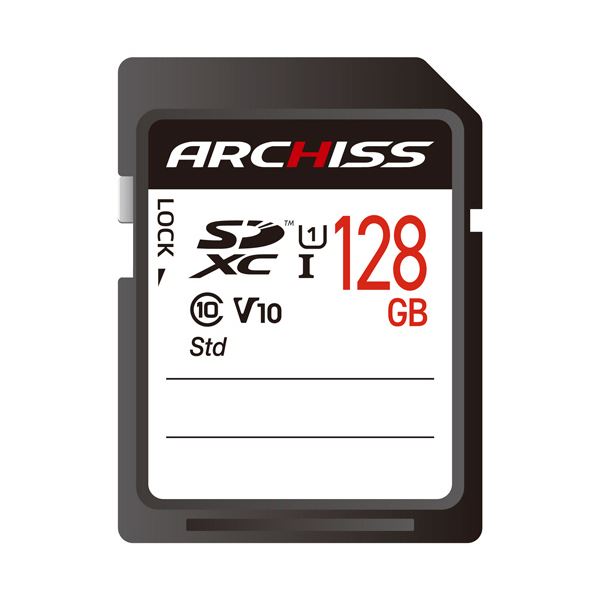 アーキスSDXCカード UHS-1 CLASS10 紙パッケージ 128GB AS-128GSD-SU1 1枚[21]