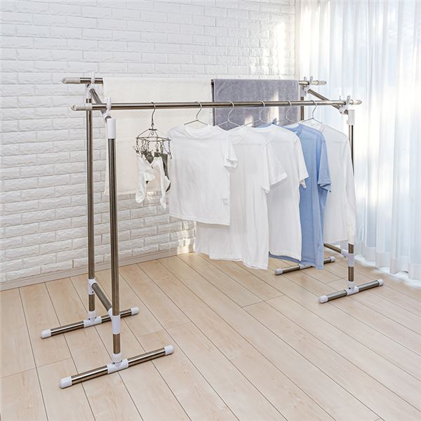 洗濯物干し 物干しスタンド 約幅50×奥行40×高さ132cm ステン＆ホワイト セキスイ ステンクラー ものほし台 大空 組立式[21]