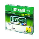 (まとめ) マクセルデータ用DVD-R 4.7GB 1-16倍速 ホワイトワイドプリンタブル 5mmスリムケース DR47WPD.S1P5S A1個(5枚) 【...