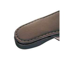 （まとめ）抗菌ビニールレザー調スリッパ ブラック 30足[21]