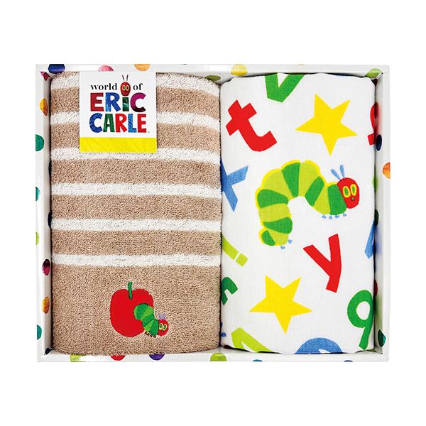 はらぺこあおむし ヤムヤムヤム フェイスタオル2P 34×80cm C6082569[21]