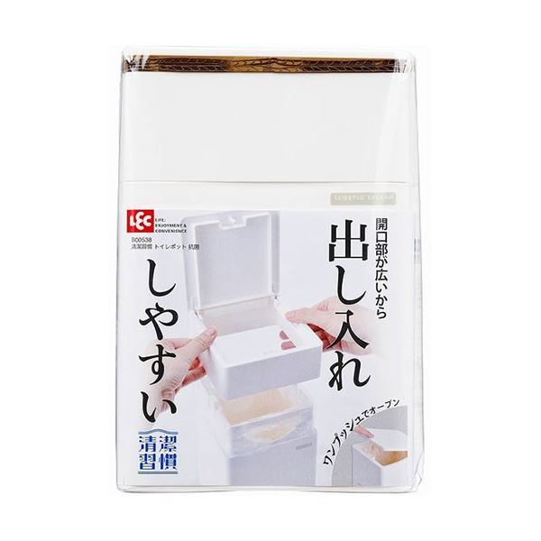 【5セット】 レック 清潔習慣 トイレポット 抗菌 ホワイト B00538X5[21]