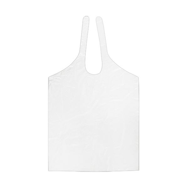 （まとめ） ファーストレイトPE食事用エプロン タイオンタイプ ホワイト FR-817 1箱（50枚） 【×2セット】[21]