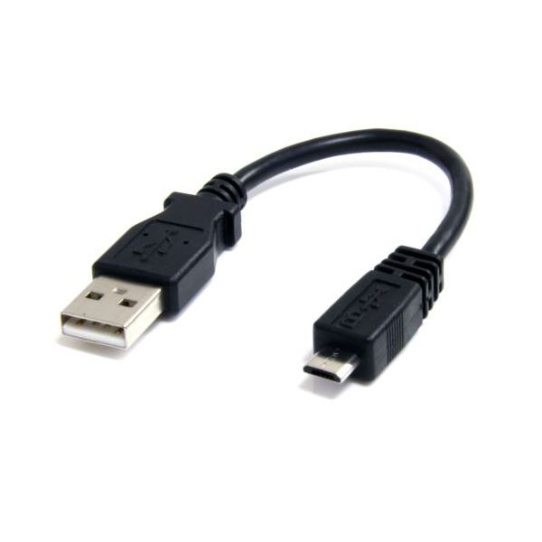 StarTech.com microUSB2.0変換ケーブル 15cm USB A（オス）ーUSB microB（オス） ブラックUUSBHAUB6IN 1本[21]
