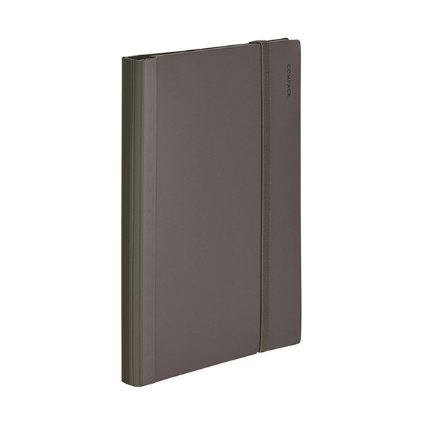 キングジム カラーセレクションクリアーファイル コンパック A4 二つ折り 10ポケット 黒 CN5894Hクロ 1セット(5冊)[21]