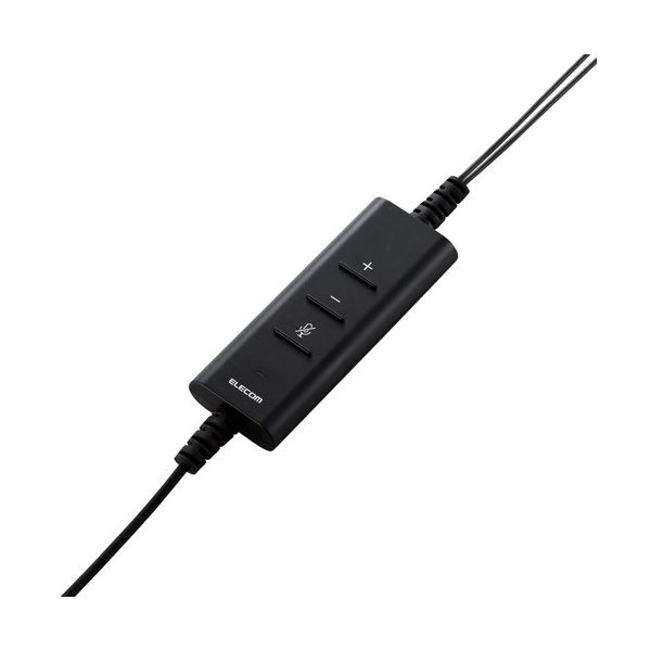 エレコム 有線イヤホンヘッドセット/デュアルマイクノイズリダクション/ミュート・ボリューム手元スイッチ/USB-A/両耳/ブラック HS-EP101UNCBK[21]