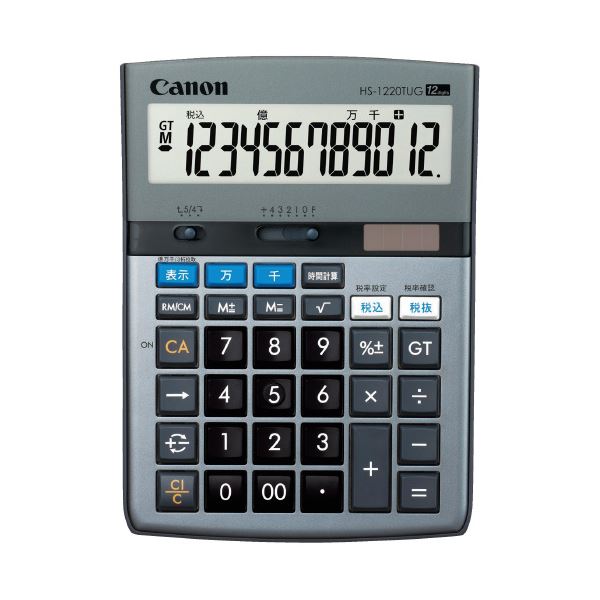 ■商品内容人間工学に基づいたキー設計、ビジネス向けの実務電卓。■商品スペック●外寸（幅）[mm]：130●外寸（奥）[mm]：180●外寸（高）[mm]：38●質量[g]：208●桁数[桁]：12●付属品：保証書付き取扱説明書、CR2032（内蔵電池）●保証期間[年間]：1●表示数字高[mm]：19●早打ち対応：○●計算状態表示：○●時間計算機能：○●日数計算機能：×●税計算機能：○●マルチ換算機能：×●チルト表示／傾斜表示：傾斜表示●電源：太陽電池＋リチウム電池（CR2032×1）■送料・配送についての注意事項●本商品の出荷目安は【3 - 6営業日　※土日・祝除く】となります。●お取り寄せ商品のため、稀にご注文入れ違い等により欠品・遅延となる場合がございます。●本商品は仕入元より配送となるため、沖縄・離島への配送はできません。