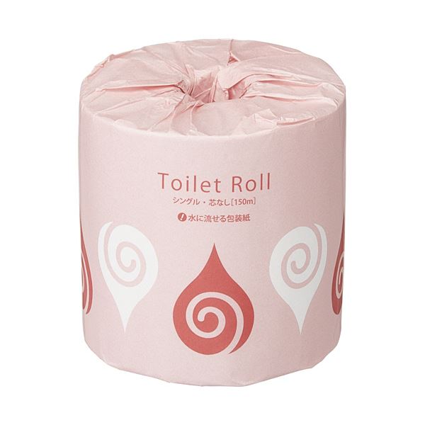 TANOSEEトイレットペーパー 個包装 シングル 芯なし 150m 1ケース（48ロール）[21]
