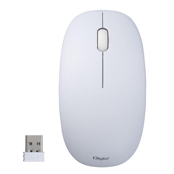 Digio2 無線 2Way電池マウス 3ボタン／BlueLEDタイプ MUS-RKT211W ホワイト[21]