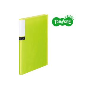 （まとめ）TANOSEE クリアブック（透明表紙） A4タテ 24ポケット グリーン 40冊[21]