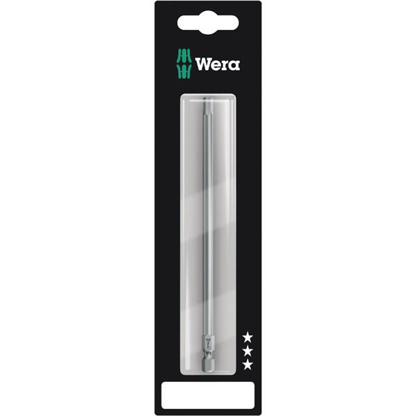WERA ヴェラ Hex-Plus 六角穴付きネジ用 ロング ドライバービット 差込6.35mm 刃先サイズ6.0mm 全長152mm 136304 工具 DIY[21]