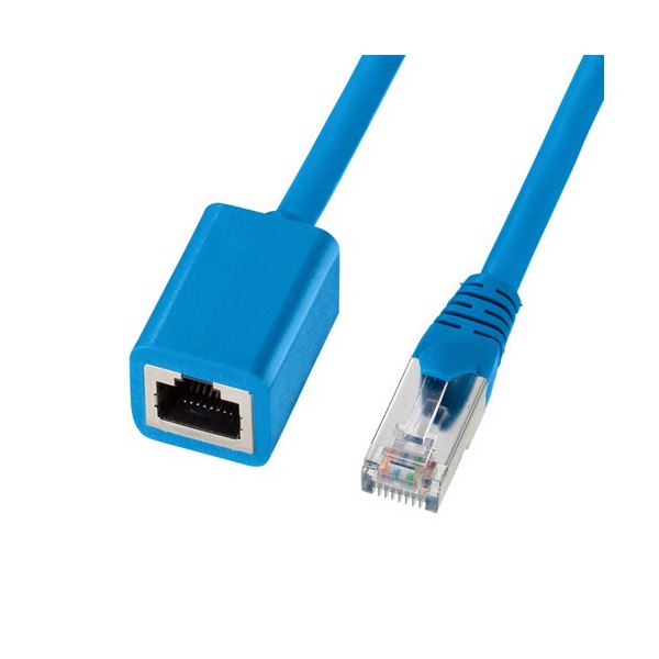 サンワサプライカテゴリ6STP延長LANケーブル ブルー 5m KB-STP6EX-05BL 1本[21]