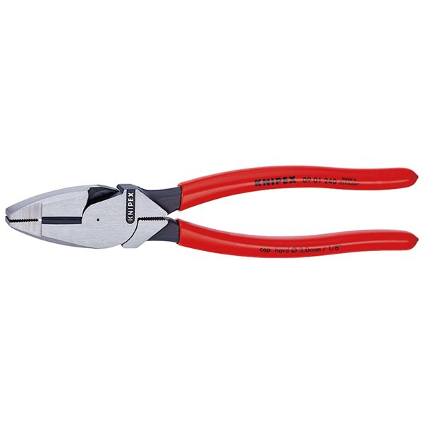 KNIPEX クニペックス 架線工事用強力ペンチ プラスチックコーティング サイズ55×17×240mm 0901-240[21]