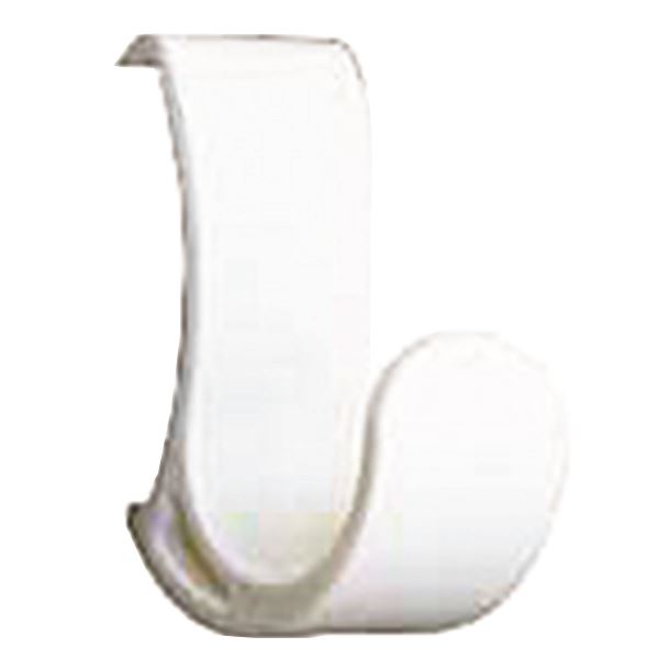 【訳あり・在庫処分】コートハンガーレール 専用フック 【ホワイト×10セット】 耐荷重5kg 強化ナイロン製 〔DIY 業務用 工事〕[21]