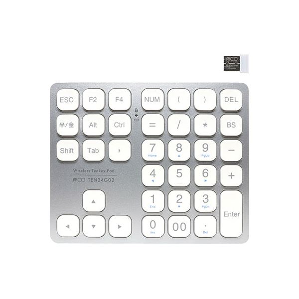 MCO 方向キー付2.4GHzワイヤレステンキー シルバー TEN24G02／SL[21]