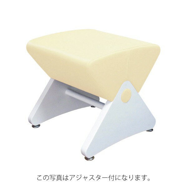 デザイナーズスツール キャスター付き ホワイト（ビニールレザー：アイボリー／ナイロン）【Mona．Dee..