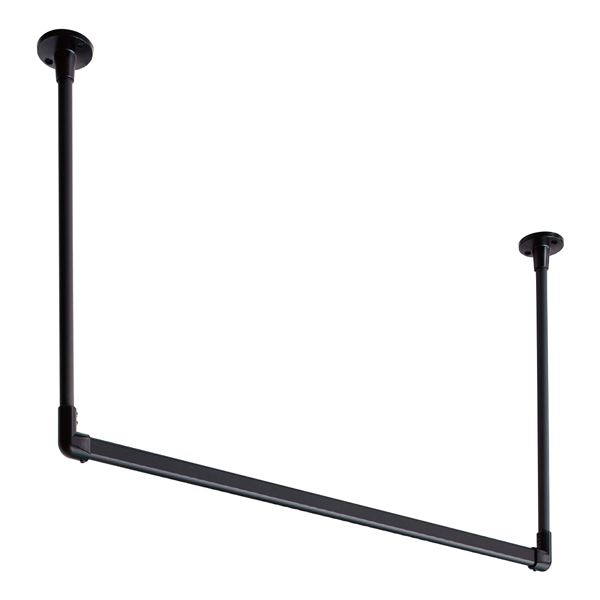 30017002 ハンギングバー H1 天井付 Cタイプセット ブラック 約W900mm×H450mm[21]