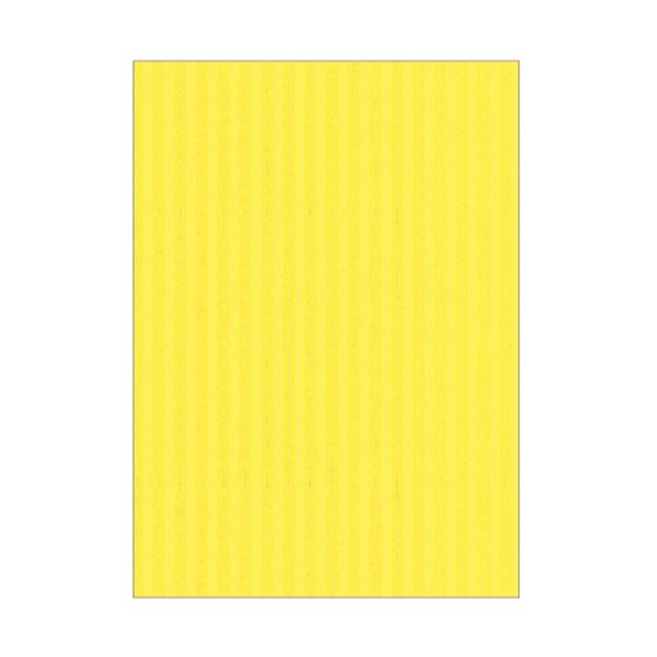 （まとめ） ヒサゴカラーダンボール リップルボード B3 レモン RB13 1パック（3枚） 【×5セット】[21]