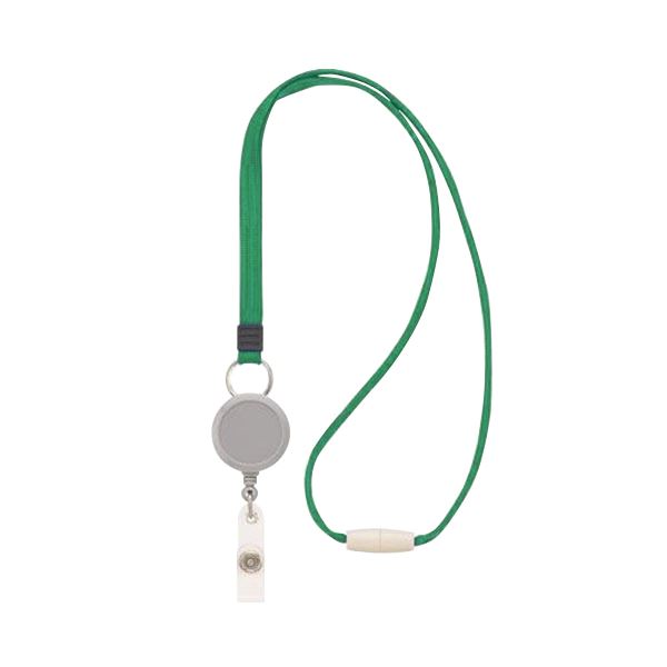 ライオン事務器名札用ストラップ グリーン N-5P 1セット（10本）[21]