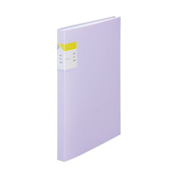 （まとめ） キングジムクリアーファイル カキコ A4タテ 40ポケット 背幅20mm ラベンダー 8632W-LA 1冊 【×2セット】[21]