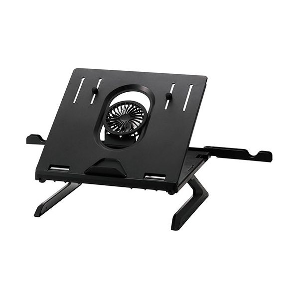 エレコム 折りたたみ式ノートパソコンスタンド（8段階 脚付き ファン付き） ブラック PCA-LTSFANH8BK[21]