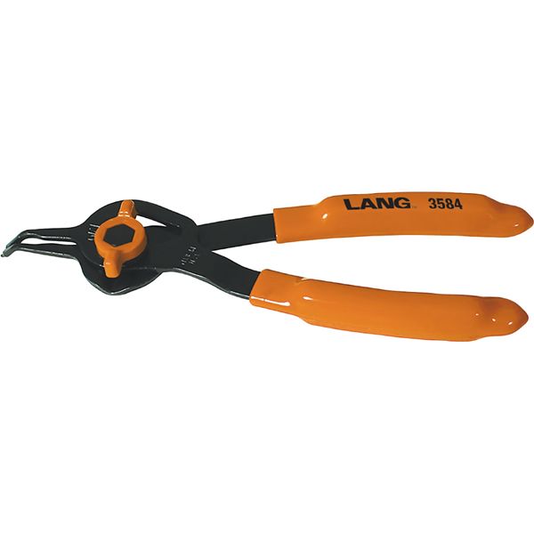 LANGTOOLS ラングツール スナップリングプライヤー 軸穴兼用45度アングル 全長150mm 穴リング9.5〜11.1mm 3584[21]