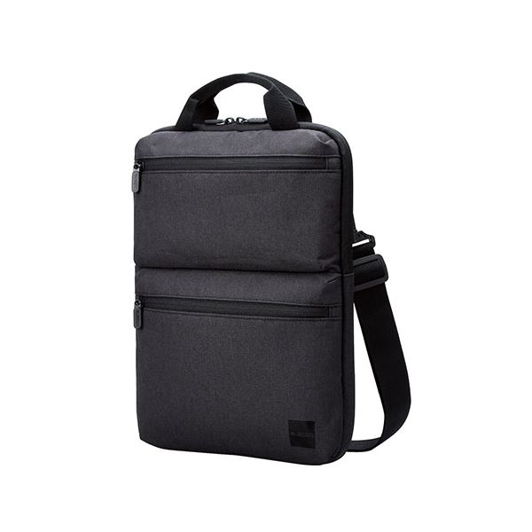 エレコム パソコンケース/リサイクル素材/縦型/取っ手付き/ショルダーベルト付き/手提げ/撥水/14.0インチ/ブラック BM-IBHCV14NBK[21]