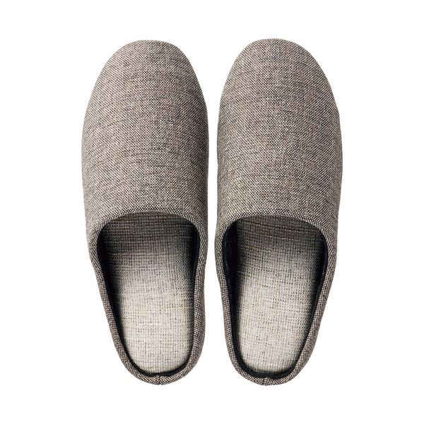 （まとめ） ソフトチャールススリッパ M グレー 1足 【×5セット】[21]