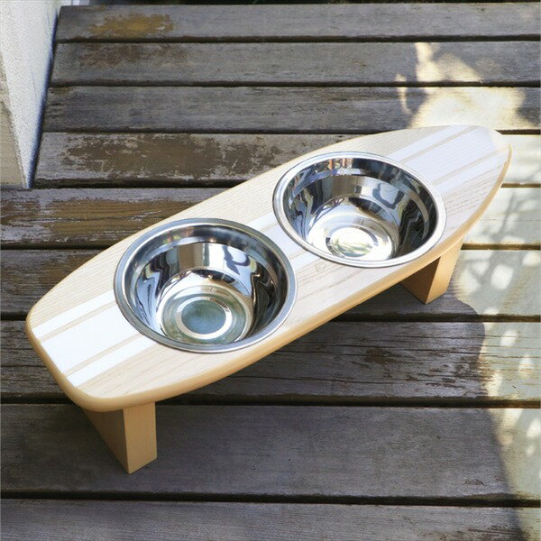 ペット用 食器 ペット用品 エサ皿 犬用 猫用 SURFPLATE サーフプレート WH ホワイト 関家具【代引不可】[21]