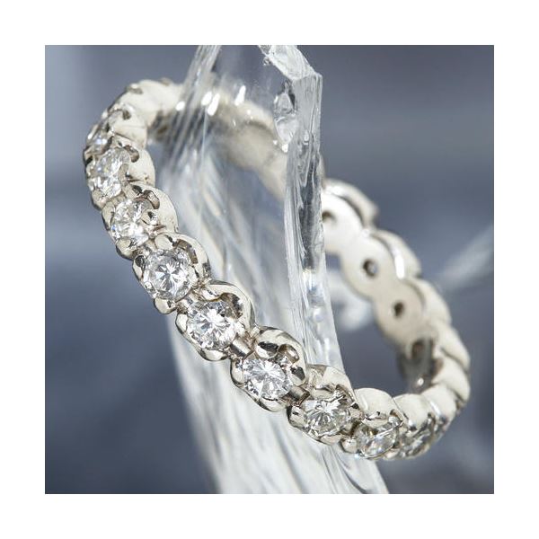 プラチナPt900 ／1ctフルエタニティダイヤリング 指輪 ペアリング 7号[21]