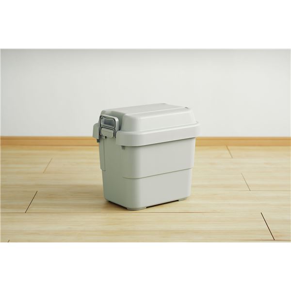 雑貨のお店　ザッカルの収納ボックス 20L 約幅39.2×奥行29.4×高さ37cm グレー トランクカーゴ 日本製 完成品 キャンプ道具 防災用品 ファイル収納[21]｜アングル2