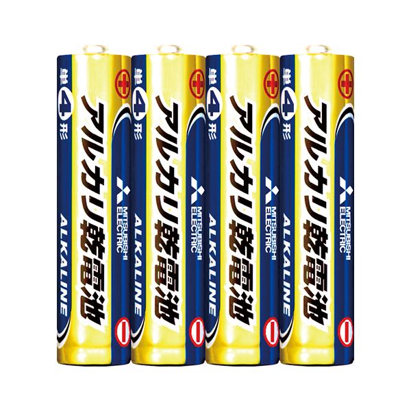 （まとめ） 三菱電機ライフネット アルカリ乾電池 単四 Nタイプ 4本パック 【×10セット】[21]