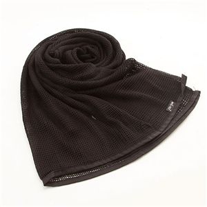 メッシュ マルチ スカーフ 約80×180cm 大判 ブラック MI L-TEC 綿混 ミルテック社製 ミリタリー大型 ミリタリーウェア[21]