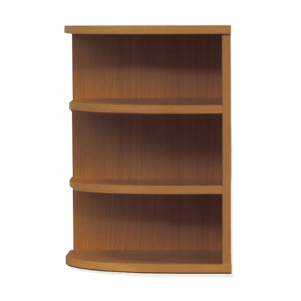 コーナー用 収納棚 約幅43cm ブラウン 木製 日本製 オープンエンド オープンシェルフ リビング 完成品 玄関渡し【代引不可】[21]