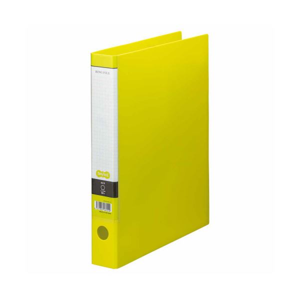 （まとめ） TANOSEE Oリングファイル A4タテ 2穴 250枚収容 背幅44mm ライトグリーン 1冊 【×20セット】[21]