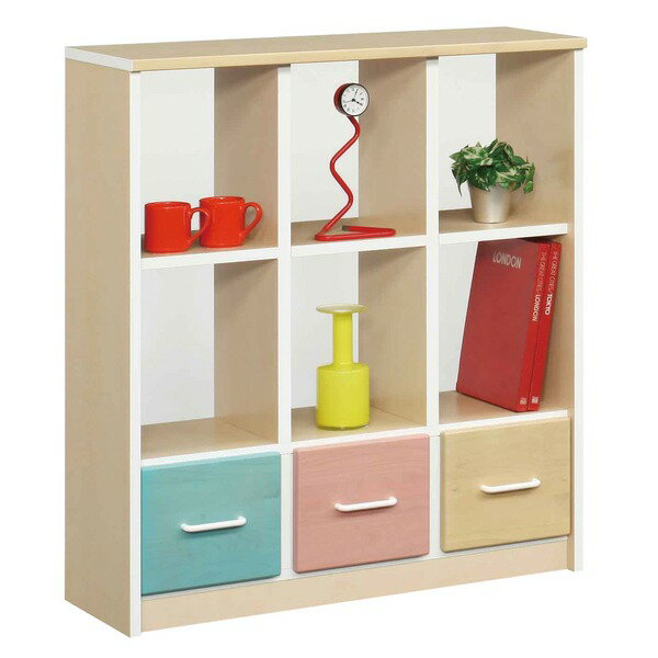 オープンラック 収納棚 幅90cm ナチュラル 日本製 引き出し収納付き 木製 子供部屋家具 ANJUあんじゅ 完成品 開梱設置【代引不可】[21]