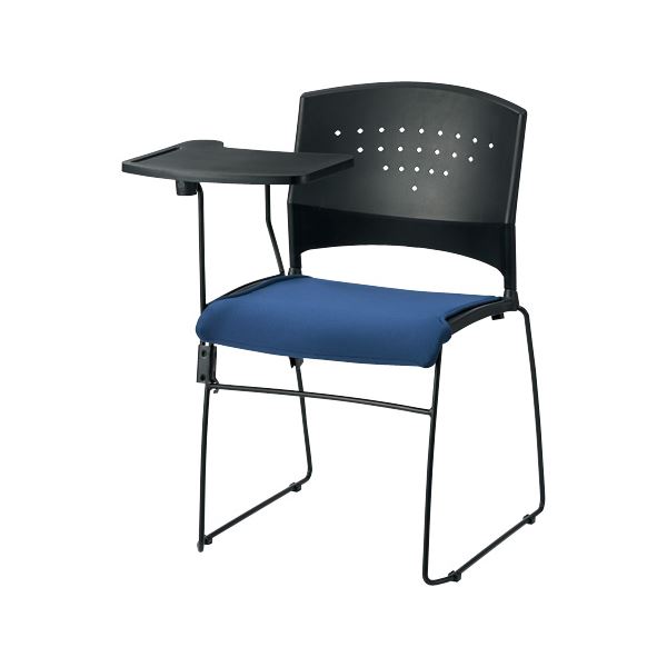 ジョインテックス 会議イス GK-CM10R ネイビー メモ台付[21]