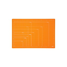 (業務用セット) 折りたたみカッティングマット A3サイズ CTMO-A3-OR オレンジ【×3セット】[21]