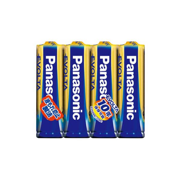 （まとめ） パナソニック EVOLTAアルカリ乾電池 LR6EJ/4SE(4本入) 【×5セット】[21]